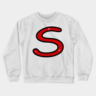 Letter S. Name with letter S. Personalized gift. Abbreviation. Abbreviation. Lettering Crewneck Sweatshirt